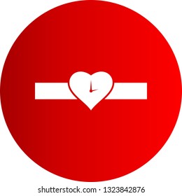 Vector Heart Watch Icon
