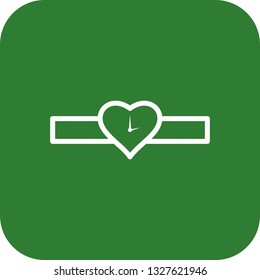 Vector Heart Watch Icon
