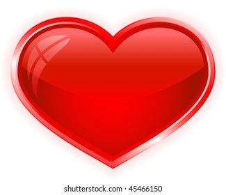 Vector heart for your romantic designs. Great for Valentines day. Use of radial and linear gradients, global color swatches.