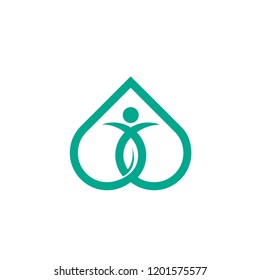 Vector Hearth Yoga Aqua Logo 