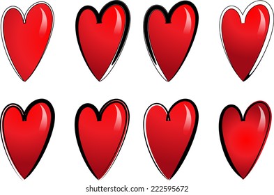 vector hearts