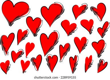 vector hearts
