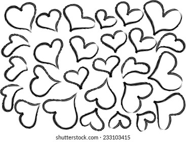 vector hearts