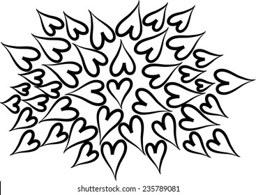 vector hearts