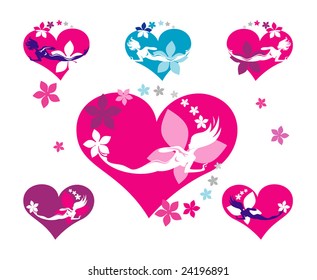 vector hearts