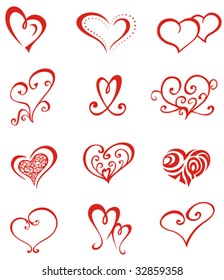 Vector Hearts