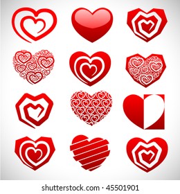 Vector hearts.