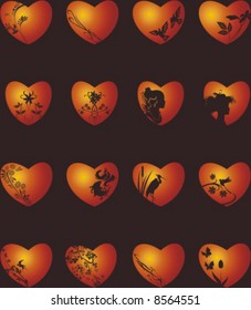 vector hearts