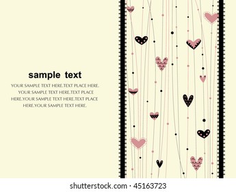 vector hearts background