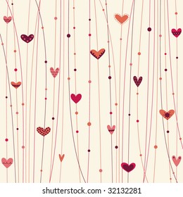 vector hearts  background design