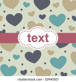 Vector hearts background design