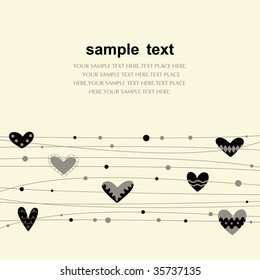 Vector hearts background design