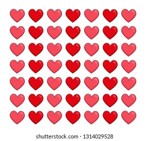 Vector hearts background. Modern element for wedding, celebration, party, anniversary, Valentine's Day designs.