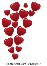 vector hearts background for valentines day