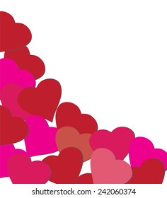 vector hearts background for valentines day