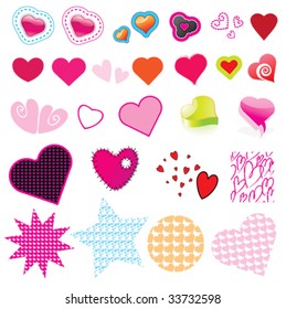 Vector Hearts Collection