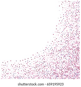 Vector hearts confetti. Pink and purple hearts flying like petals, arranged in stripes. St. Valentine, birthday, romantic background design elements. Love card, wedding, celebration banner, invitation