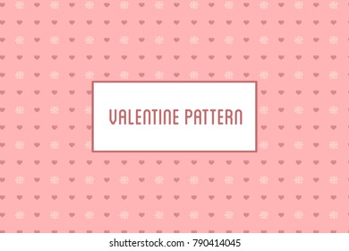 Vector hearts and flowers pattern. Design of hand drawn objects 