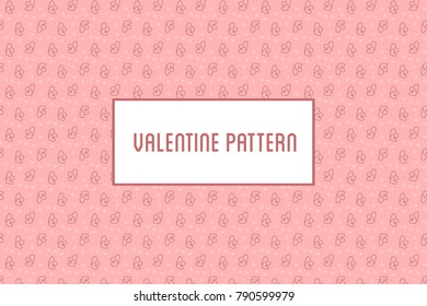 Vector hearts and flowers pattern. Design of hand drawn objects for St. Valentine's day, wedding