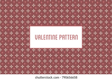 Vector hearts and flowers pattern. Design of hand drawn objects for St. Valentine's day, wedding