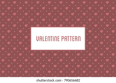 Vector hearts and flowers pattern. Design of hand drawn objects for St. Valentine's day, wedding