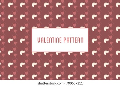 Vector hearts and flowers pattern. Design of hand drawn objects for St. Valentine's day, wedding