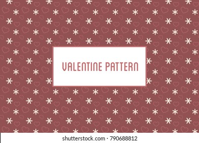 Vector hearts and flowers pattern. Design of hand drawn objects for St. Valentine's day, wedding