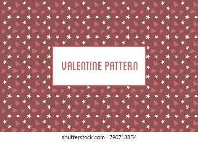 Vector hearts and flowers pattern. Design of hand drawn objects for St. Valentine's day, wedding