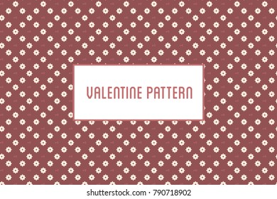 Vector hearts and flowers pattern. Design of hand drawn objects for St. Valentine's day, wedding