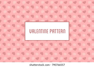 Vector hearts and flowers pattern. Design of hand drawn objects for St. Valentine's day, wedding