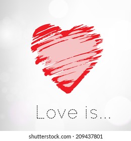 Vector hearts. Hand drawn. 
