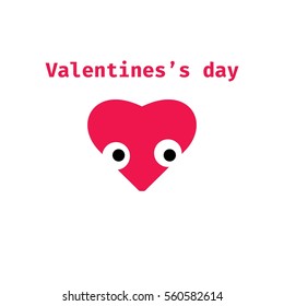 Vector hearts. Happy Valentine's Day. 14 February. Illustration.  
