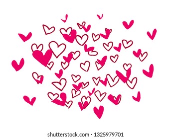Vector hearts illustration