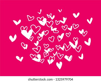Vector hearts illustration