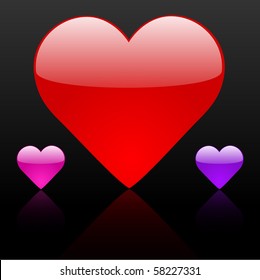 Vector Hearts Illustration