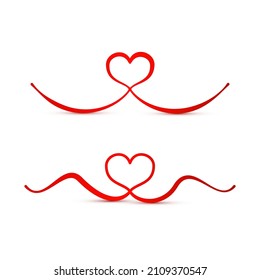 Vector hearts isolated on white background - heart symbols