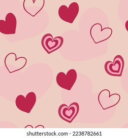 Vector hearts pattern background. Perfect for fabric, scrapbooking, wallpaper projects.