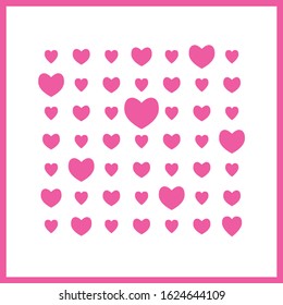 Vector hearts pattern. icons and illustrations. Backgrounds