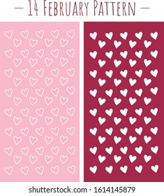 Vector hearts pattern to valentines day