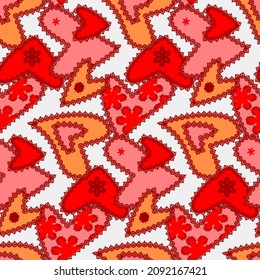 Vector - Patrón sin fisuras del corazón.
Motivo del día de las tarjetas de color acuático.