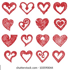 Vector hearts set