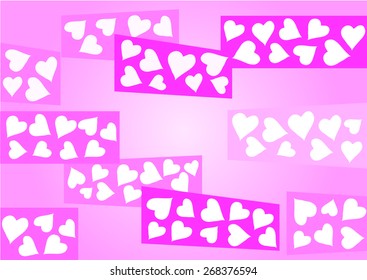 Vector hearts set