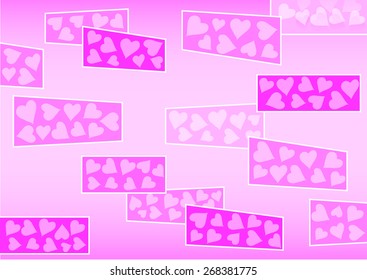Vector hearts set