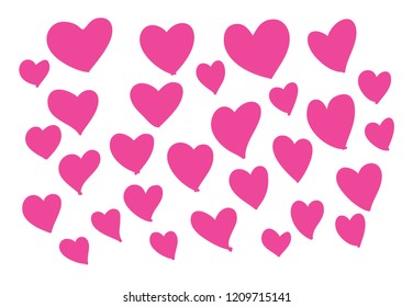 Vector hearts set. hand drawn icons and illustrations.