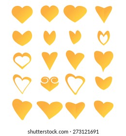 Vector hearts set. heart sign collection