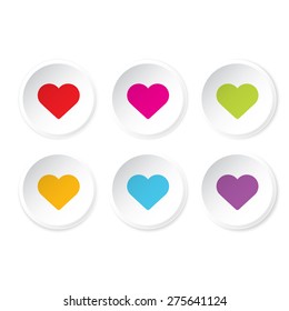 Vector hearts set. heart sign collection