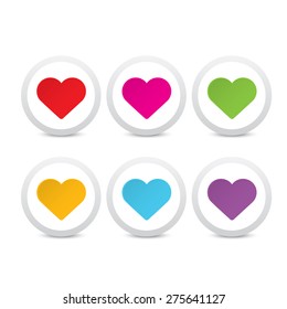 Vector hearts set. heart sign collection