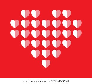 Vector hearts set. icons and illustrations. Valentine's Day