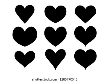 Vector hearts set. icons and illustrations. Valentine's Day