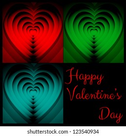 Vector Hearts Set For Valentine Design